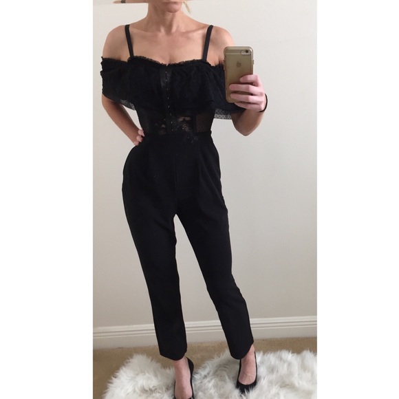 Express Pants - Express Black lace jumpsuit